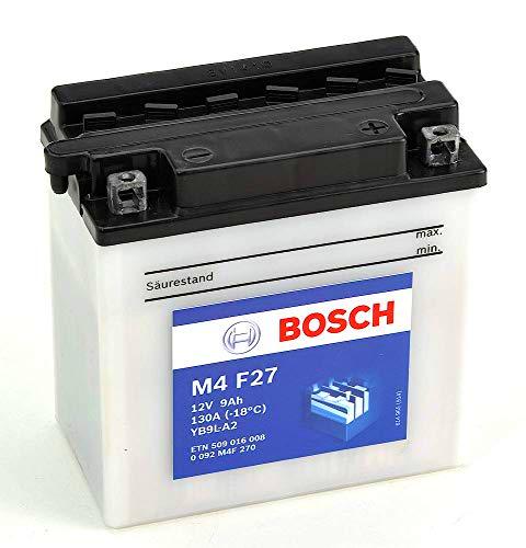 Bosch M4F27 Batería motocicleta YB9L-A2 - 12V Plomo 9A/h-80A