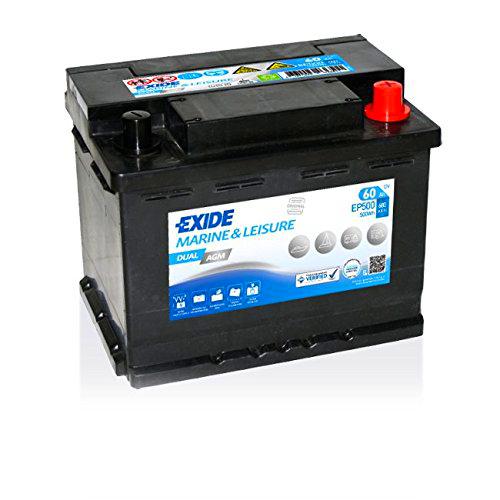 Exide EP500 Dual AGM ocio Marino recargable