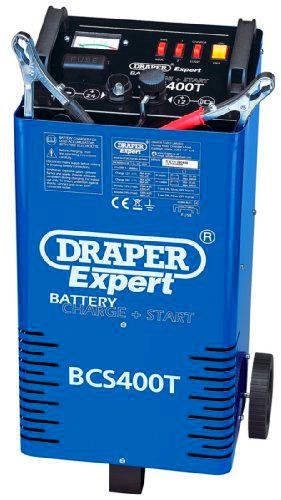 Draper 07263 230 V Cargador de batería/Arranque y Carrito