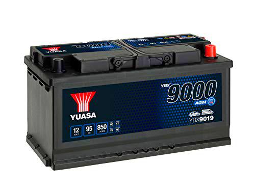 Yuasa YBX9019 Batería de coche AGM Start Stop Plus 12V 95Ah 850A