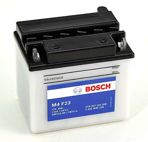 Bosch M4F23 Batería motocicleta GM7CZ-3D / YB7C-A - 12V Plomo 7A/h-80A