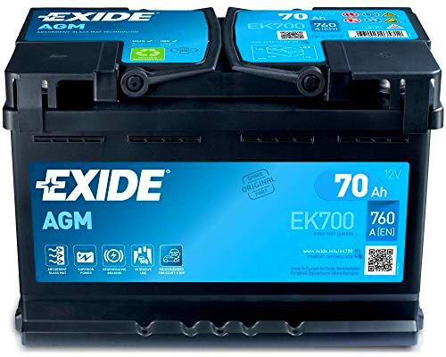 Exide 096 AGM - Batería para coche (70 Ah, AGM700, EK700)