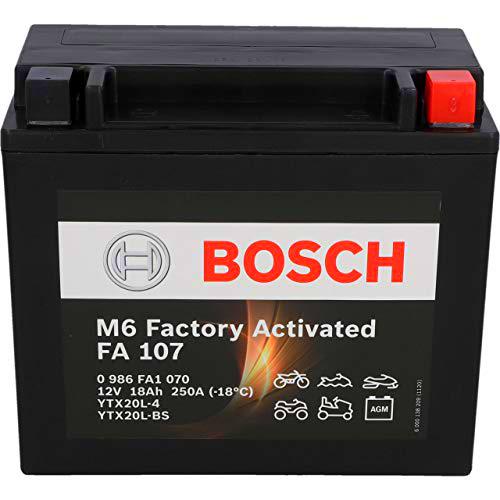 Bosch 0986FA1070 Batería de Motocicleta 18Ah 250A Gel Tecnología Batería de Arranque en Calidad OEM