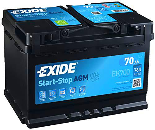 Exide EK700 Batería para Coche, 70Ah, 12V