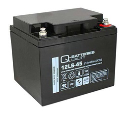 Q-Batteries 12LS-45 - Batería de Plomo (12 V, 45 Ah