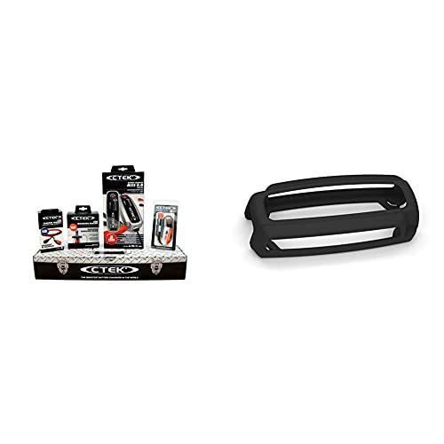 CTEK MXS5.0 (56-305) Toolbox SetCargador de batería con Accesorios + Protect Bumper: protección Antideslizante y antiarañazos para su Cargador de batería