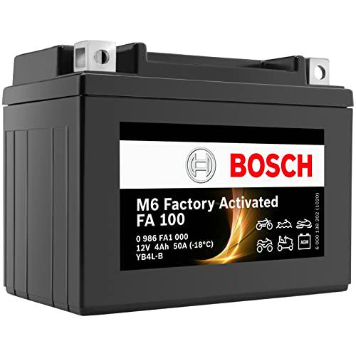 Bosch 0986FA1000 Batería de Motocicleta 4 Ah 50 A Gel Tecnología Batería de Arranque en Calidad OEM