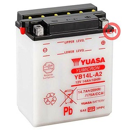 YUASA BATERIA YB14L-A abierto - sin ácido