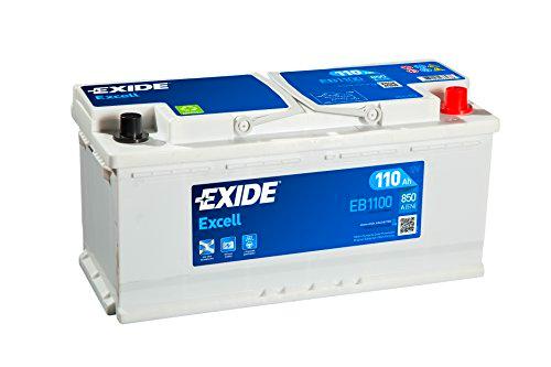 Exide batería de coche EB1100 (w020se) 12 V, 110 Ah, 850 CCA