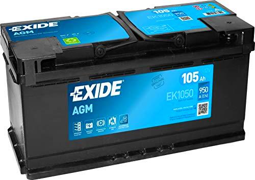 EXIDE EK1050 Start-Stop AGM 12V 105AH 950A, Negro