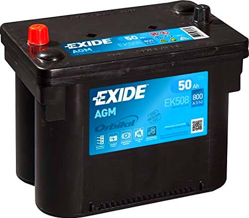 EXIDE EK508 Start-Stop AGM 12V 50AH 800A, Negro