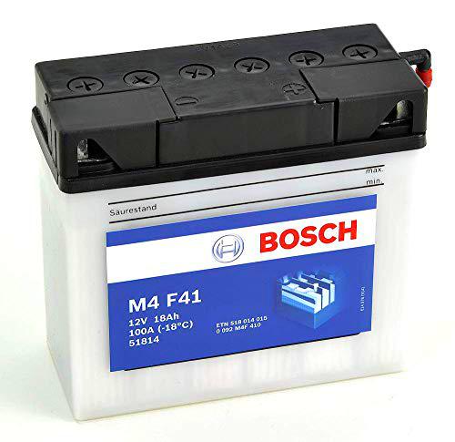 Bosch M4F41 Batería motocicleta 51814 - 12V Plomo 18A/h-150A