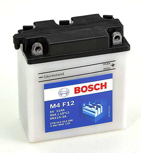 Bosch M4F12 Batería motocicleta 6N11A-3A - 6V Plomo 12A/h-80A