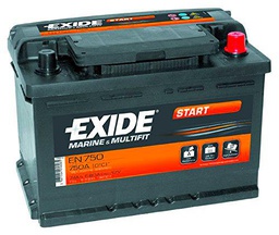 Batería Exide EN850 Marina Start. 12V - 110Ah/750A (EN) Caja LOT7 (349x175x23.