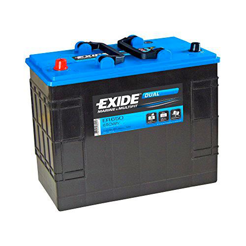 Batería Exide ER650 Marina Dual. 12V - 142Ah/850A (EN) Caja WOR (349x175x290mm)