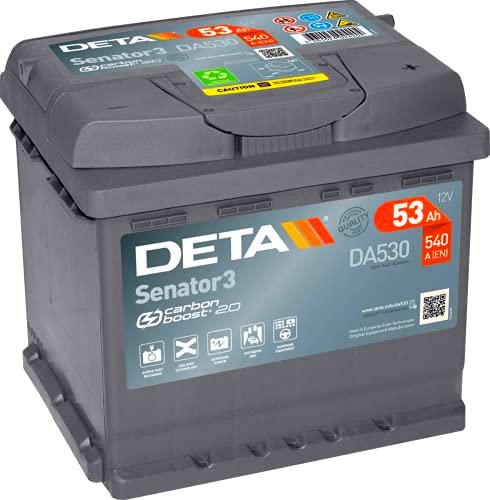 Batería Deta DA530 Senator 3. 12V - 53Ah/540A (EN) Caja L1 (207x175x190mm)