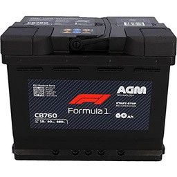 Batería Coche Fórmula 1 AGM 60 Ah/660A CB760, Resistente a Ciclos