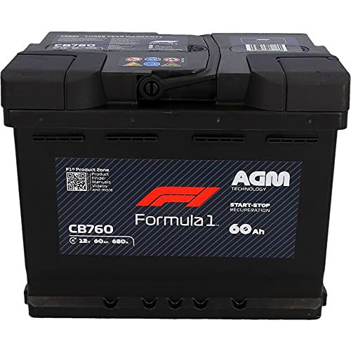 Batería Coche Fórmula 1 AGM 60 Ah/660A CB760, Resistente a Ciclos