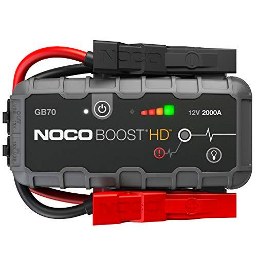 NOCO Boost HD GB70, Paquete de arrancador de batería de Coche de Litio portátil ultraseguro de 2000 amperios y 12 voltios