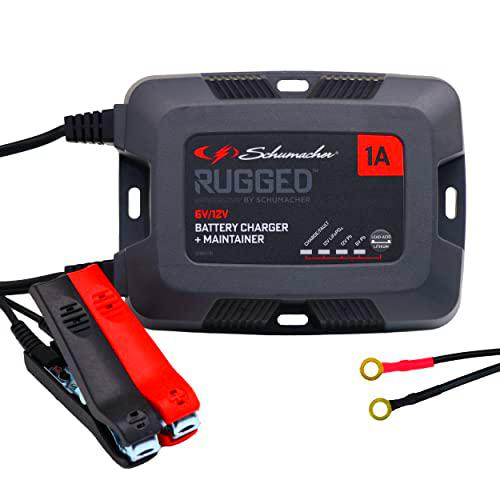 Schumacher Rugged SPX 457 Cargador y Mantenedor de Carga Automático e Inteligente 6V/12V, 1A