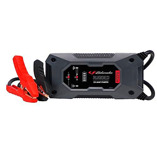 Schumacher Rugged SBX 462 Arrancador de Batería de Iones de Litio 1500A 12V para Vehículos 7L de Gasolina/5L de Diésel