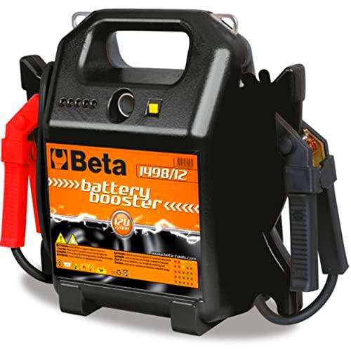 Beta 1498/12 Arrancador de Batería Portátil para Coche de 12V con Cables de Encendido y Pinzas Aisladas