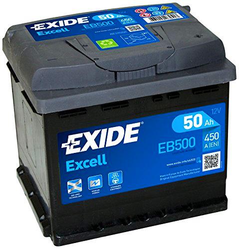 Exide Eb500 - Batería de arranque, 50 Ah