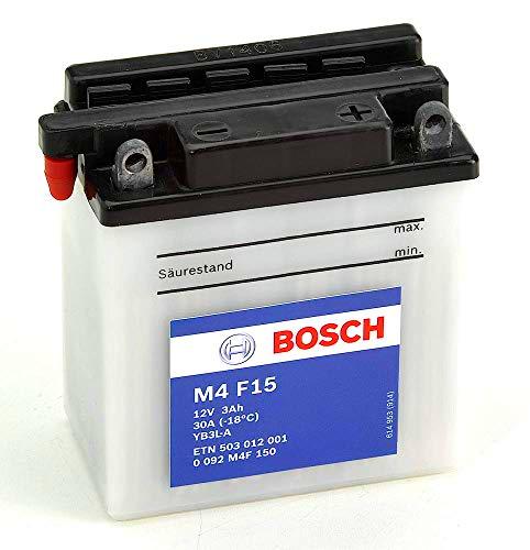 Bosch M4F15 Batería motocicleta YB3L-A - 12V Plomo 3A/h-10A