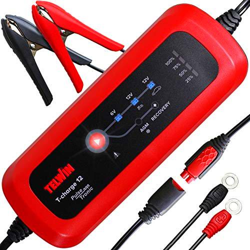 Telwin Defender - Mantenedor y cargador de batería electronico, rojo