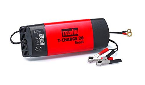 Telwin TE-807563 Cargador de Batería, Rojo y Negro