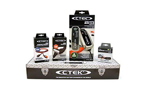 CTEK MXS3.8 (56-309) Toolbox Set - Cargador de batería con accesorios