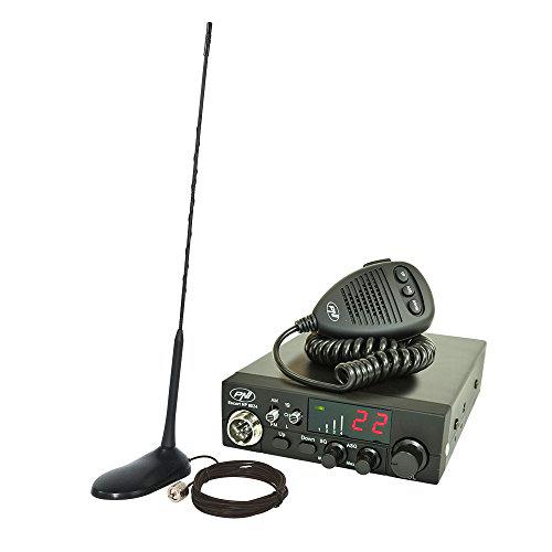 PNI PNI-PACK11 Paquete Radio Escort HP 8024 ASQ 12 / 24V + CB Antena Extra 45 con imán