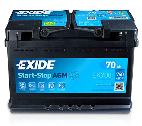 Exide 110 AGM Batería de coche 80 Ah agm800 ek800