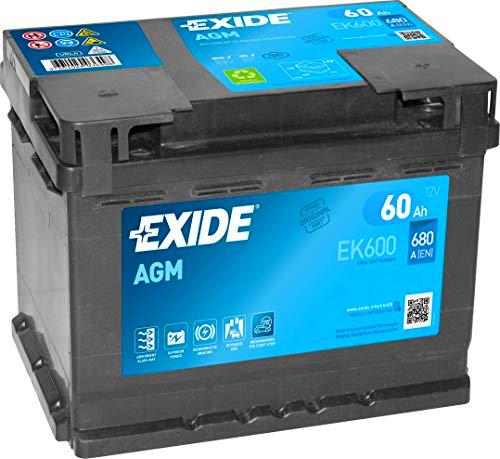 EXIDE Batería de coche 60Ah EK600